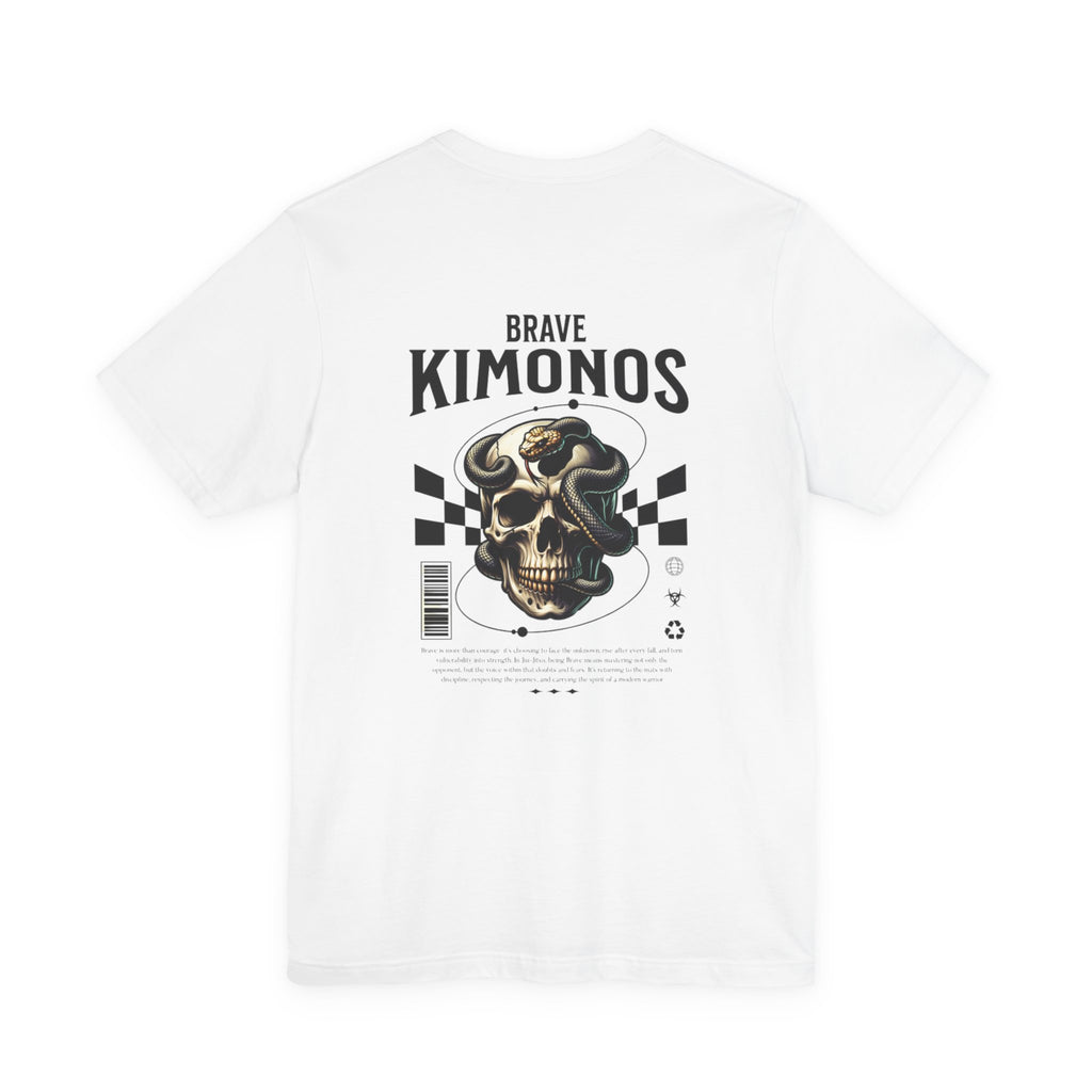 Skull Graphic Tee — Brave Kimonos Back Print Casual T-Shirt