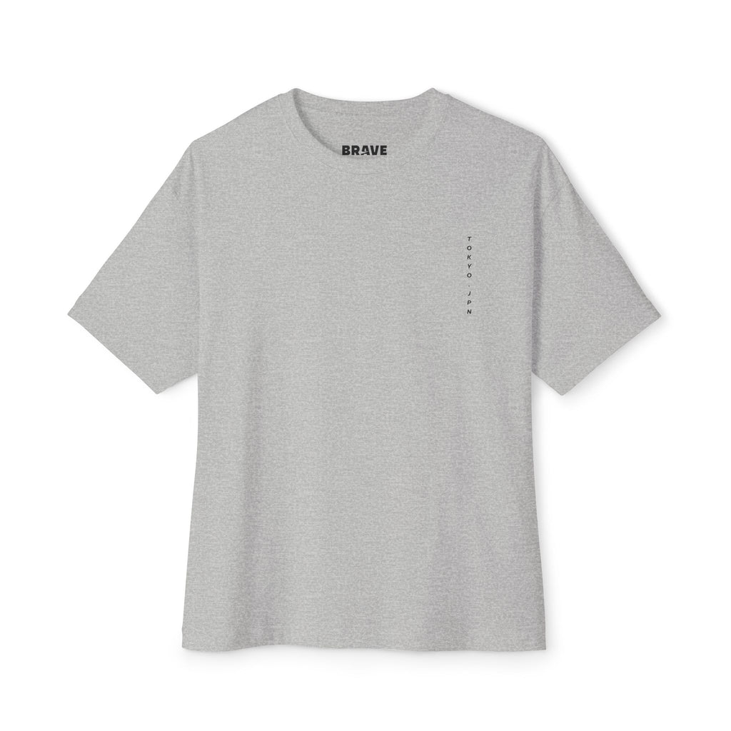 Tokyo Graphic Tee — "Brave Spirit" Oversized Boxy Shirt