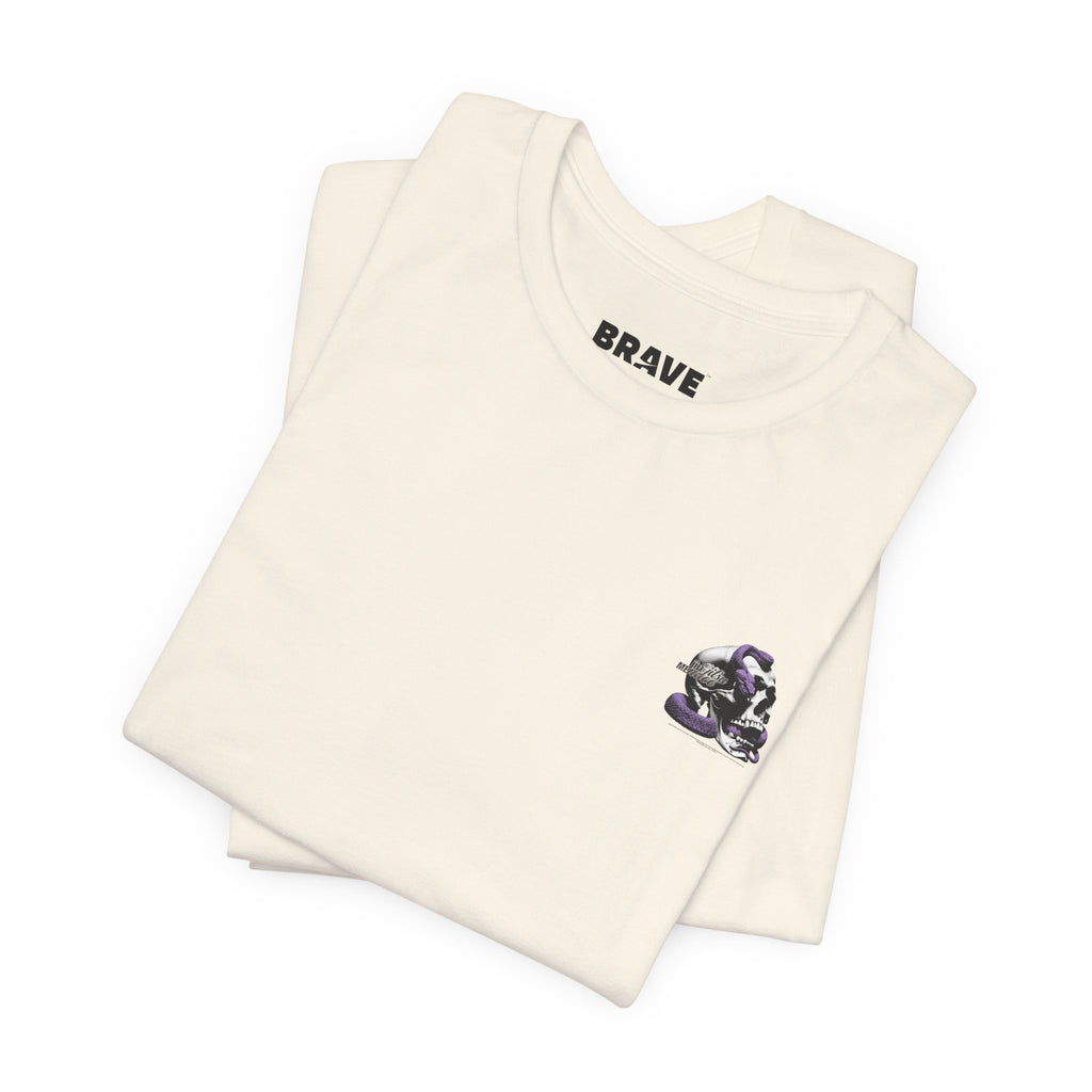 Skull & Purple Snake Graphic Tee — Vintage Gothic Skull T-Shirt