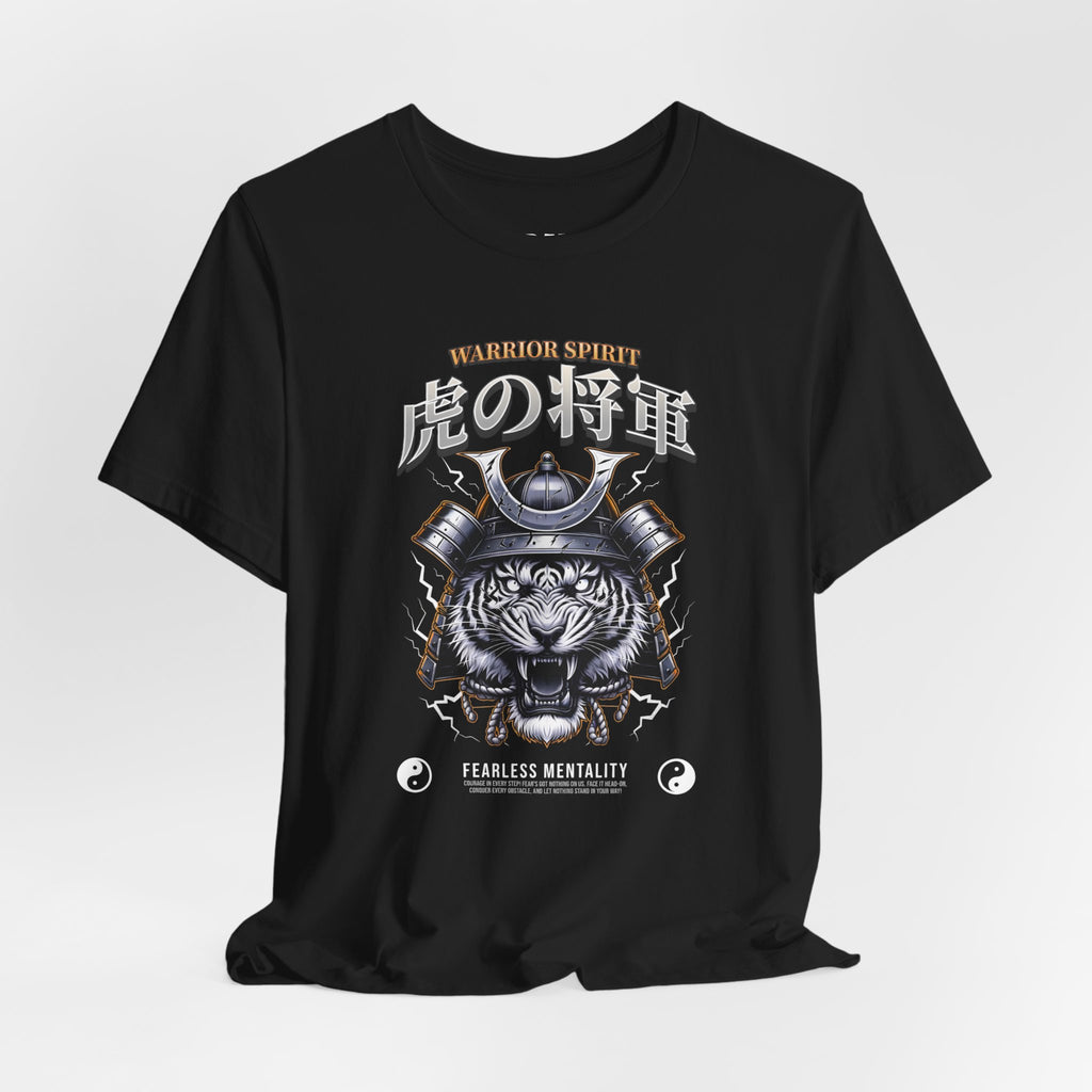 Warrior Spirit Tiger Samurai Tee — "Fearless Mentality" Graphic T-Shirt