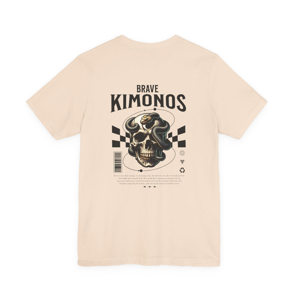 Skull Graphic Tee — Brave Kimonos Back Print Casual T-Shirt
