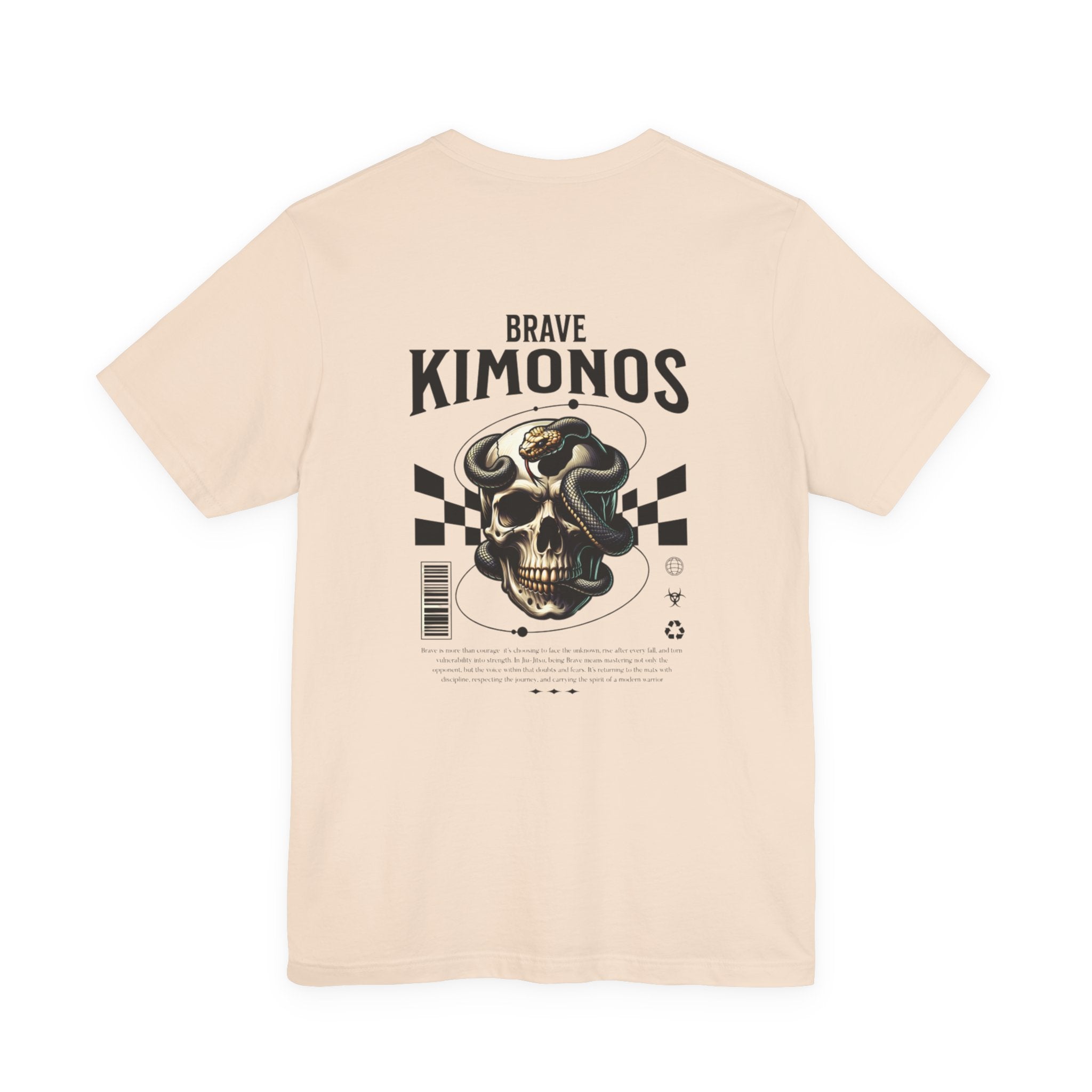 Skull Graphic Tee — Brave Kimonos Back Print Casual T-Shirt