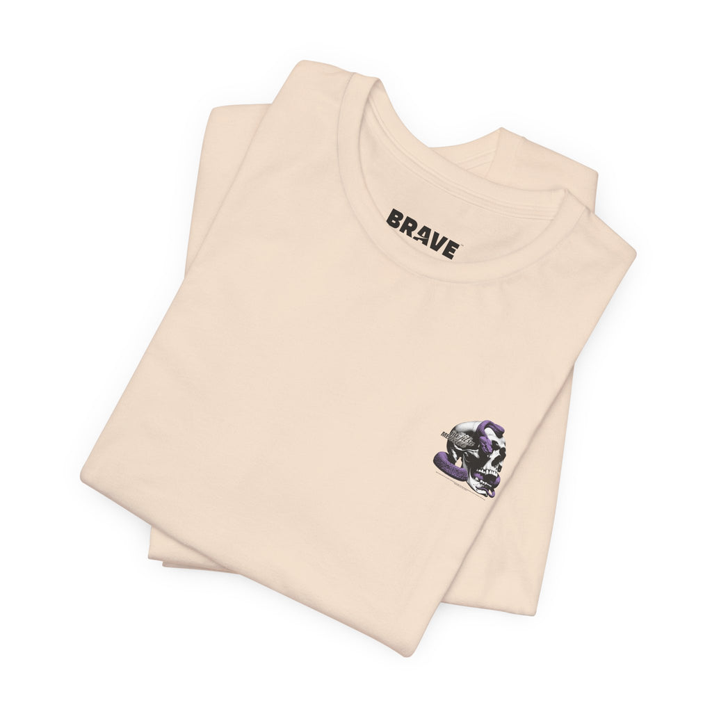 Skull & Purple Snake Graphic Tee — Vintage Gothic Skull T-Shirt