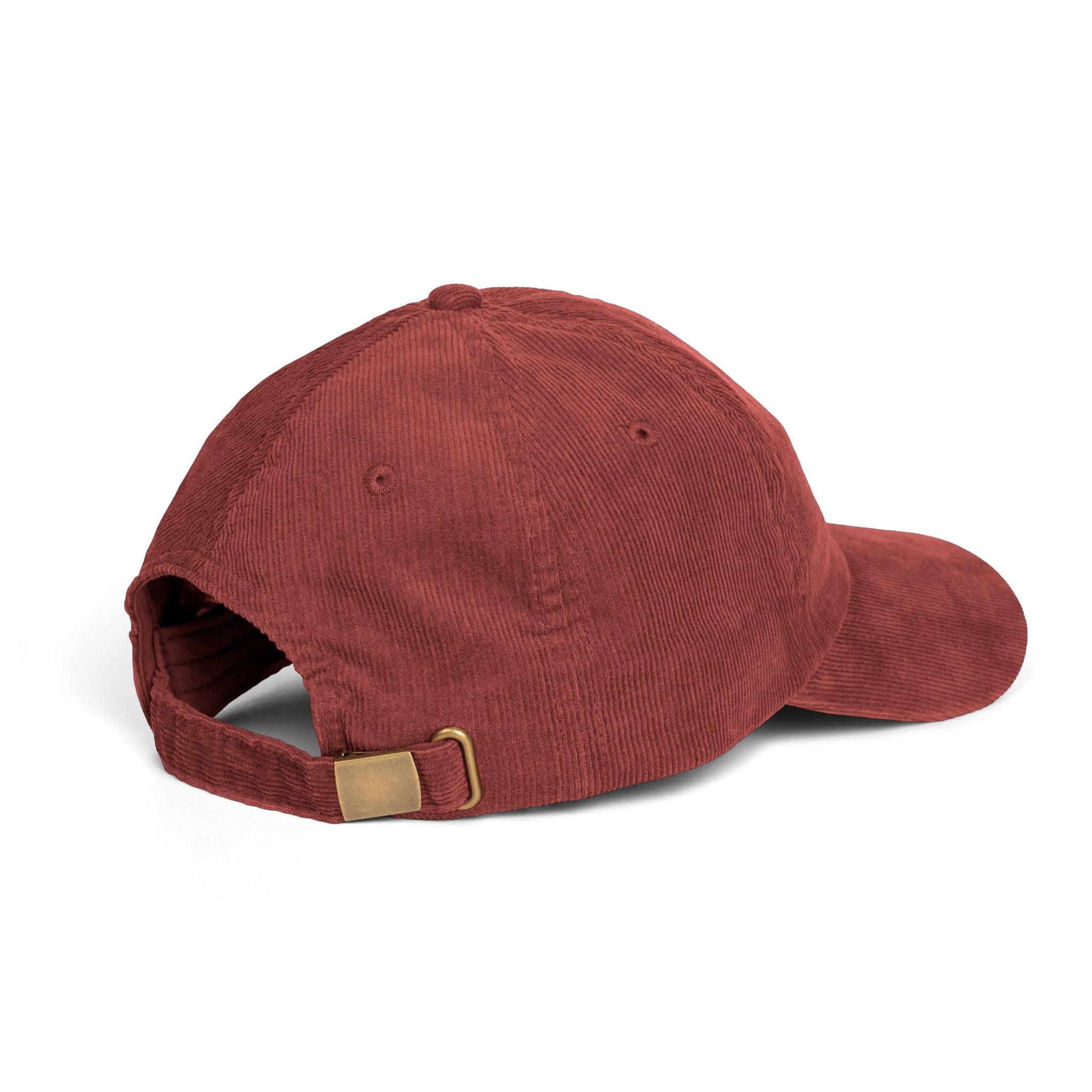 Vintage Corduroy Embroidered Cap — Retro Gothic Script Hat