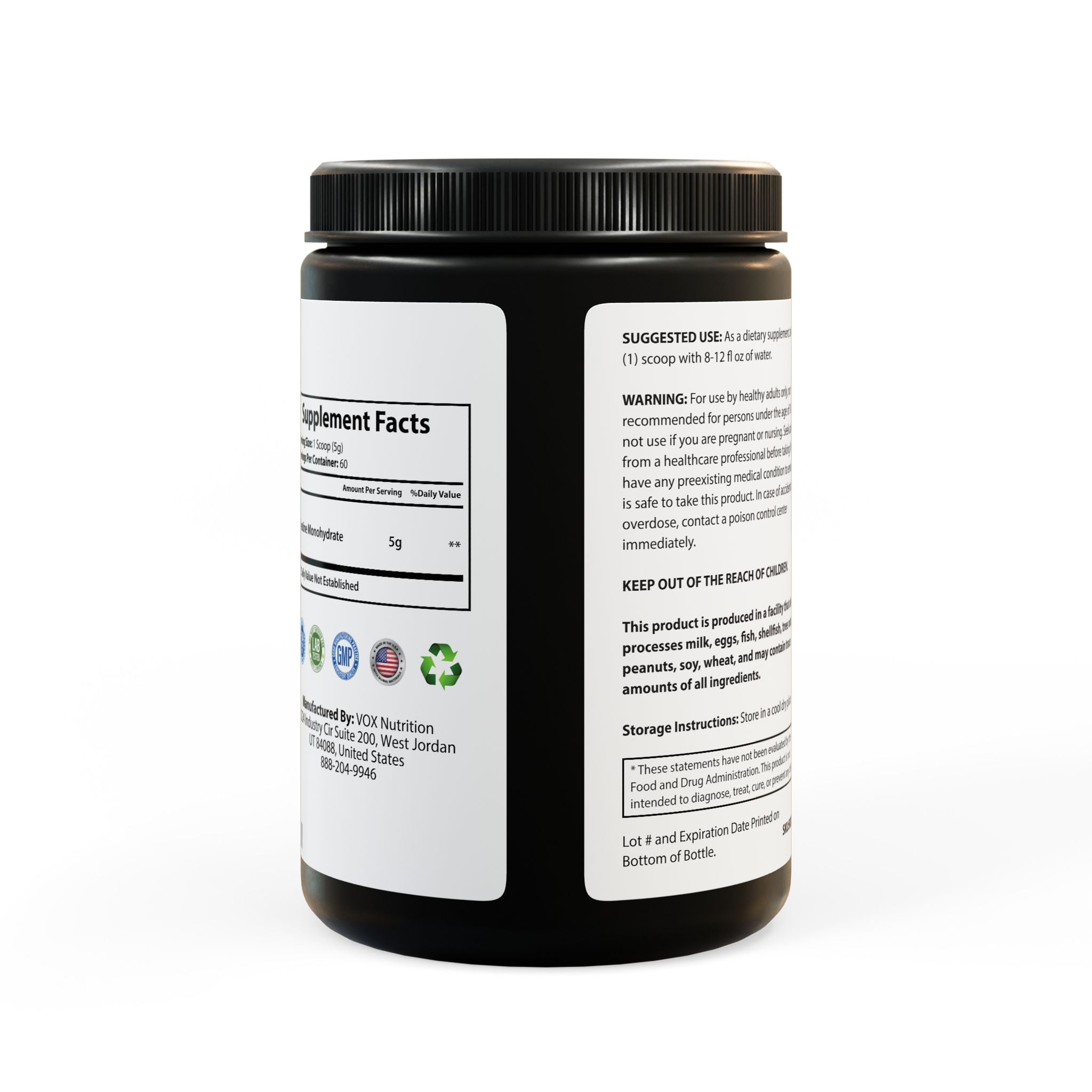Brave Creatine Monohydrate Supplement (300g, 10.58oz)