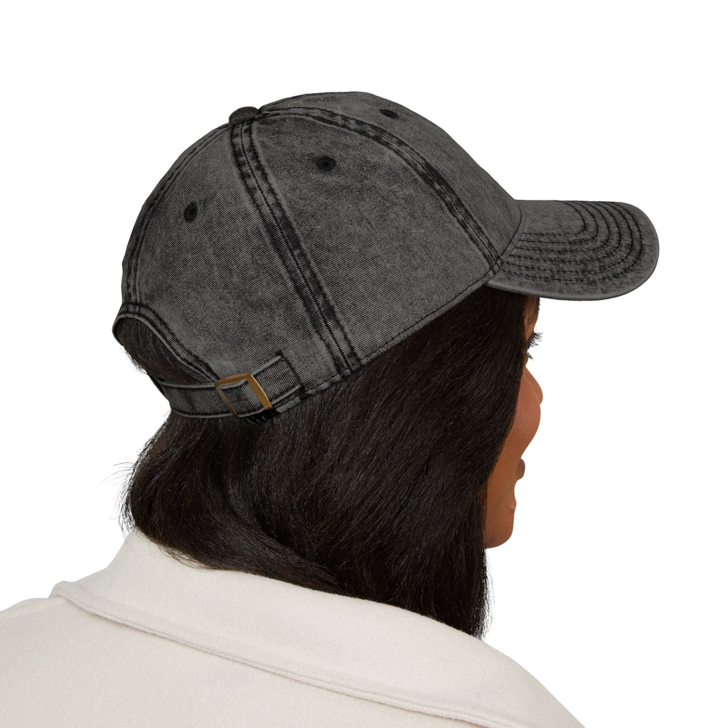 Brave Embroidered Vintage Dad Hat — Washed Black