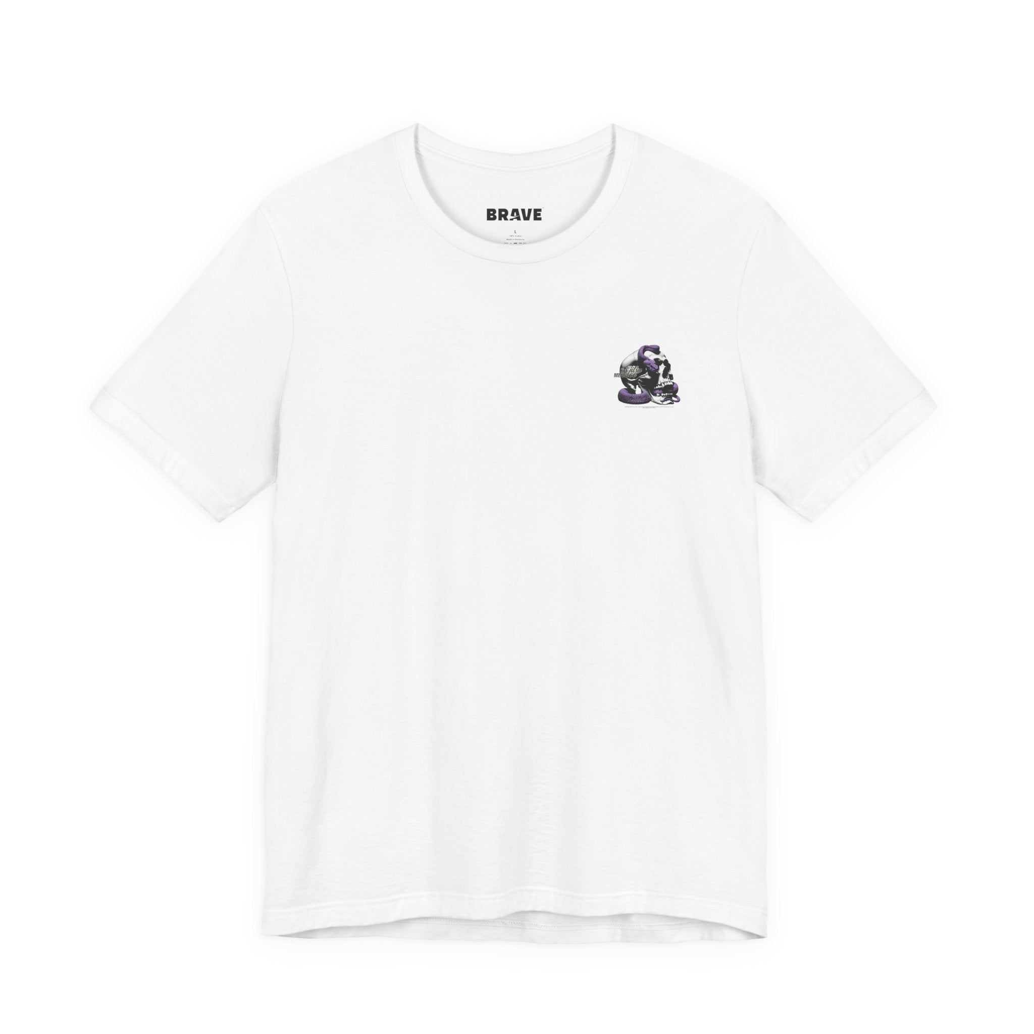 Skull & Purple Snake Graphic Tee — Vintage Gothic Skull T-Shirt