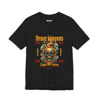 Graphic Tee — 'Brave Kimonos' Flaming Skull Design, Fight the Noise Band Shirt