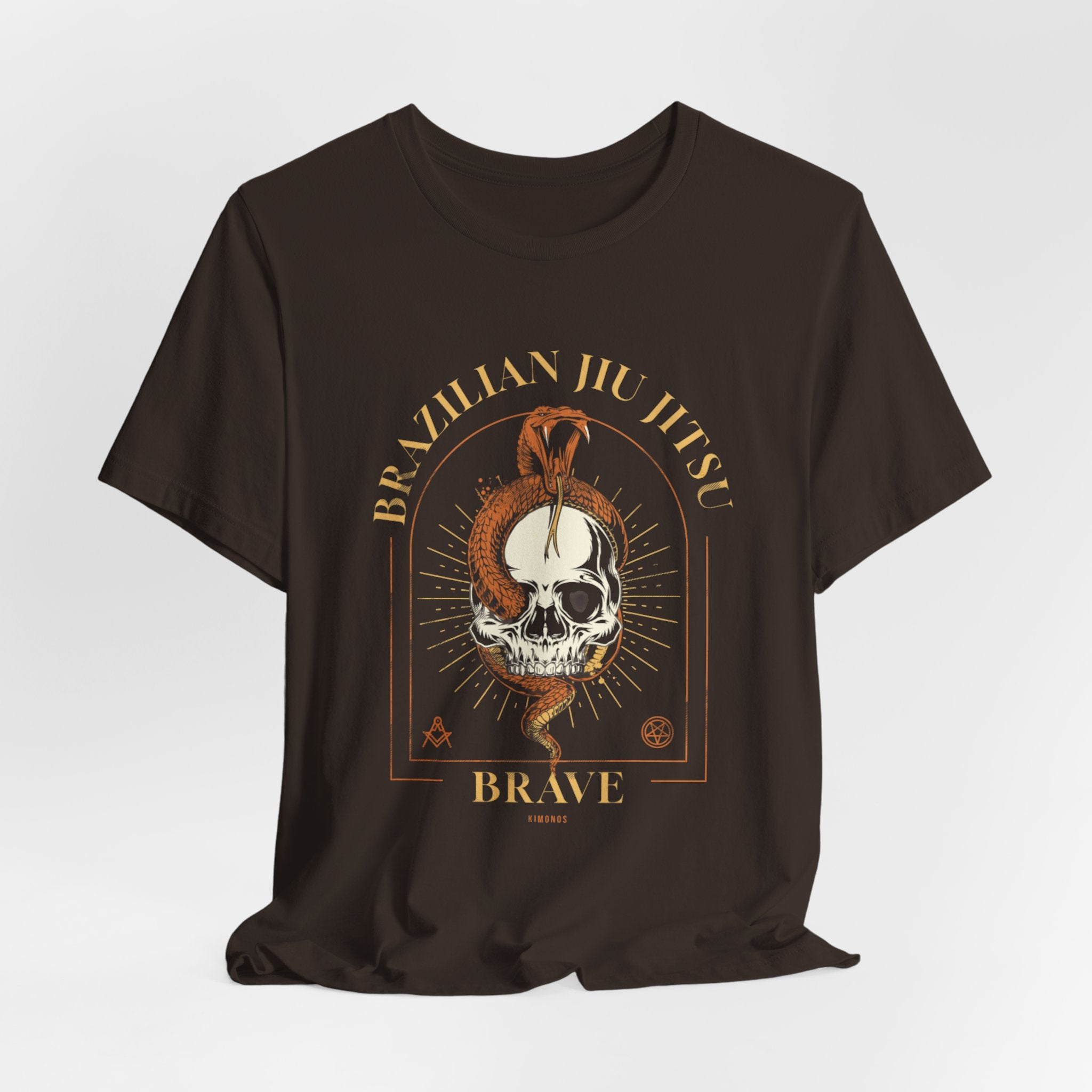 Brazilian Jiu Jitsu Skull Tee — "Brave" Martial Arts Graphic Shirt