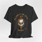Brazilian Jiu Jitsu Skull Tee — "Brave" Martial Arts Graphic Shirt