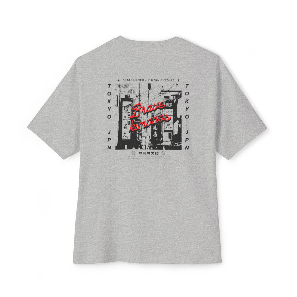 Tokyo Graphic Tee — "Brave Spirit" Oversized Boxy Shirt