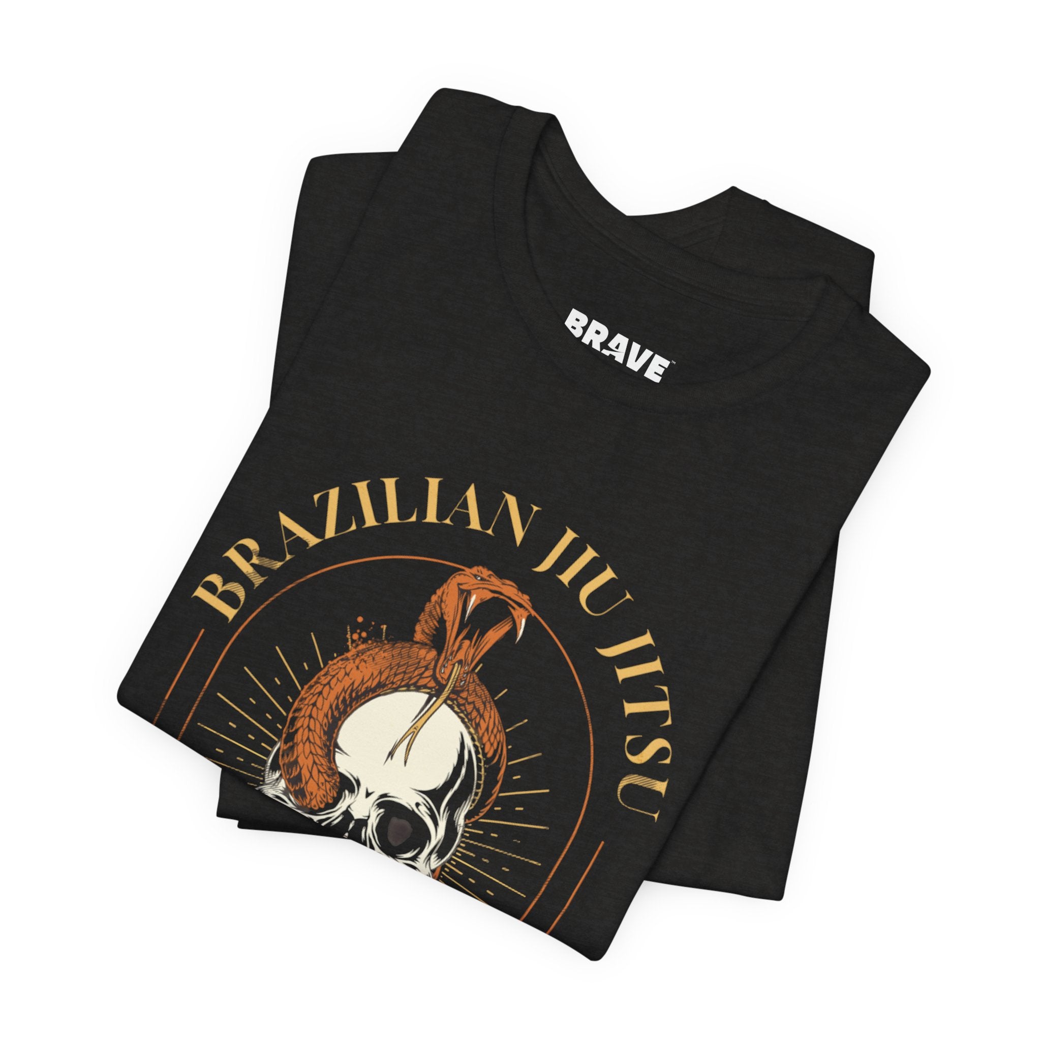Brazilian Jiu Jitsu Skull Tee — "Brave" Martial Arts Graphic Shirt