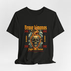 Graphic Tee — 'Brave Kimonos' Flaming Skull Design, Fight the Noise Band Shirt