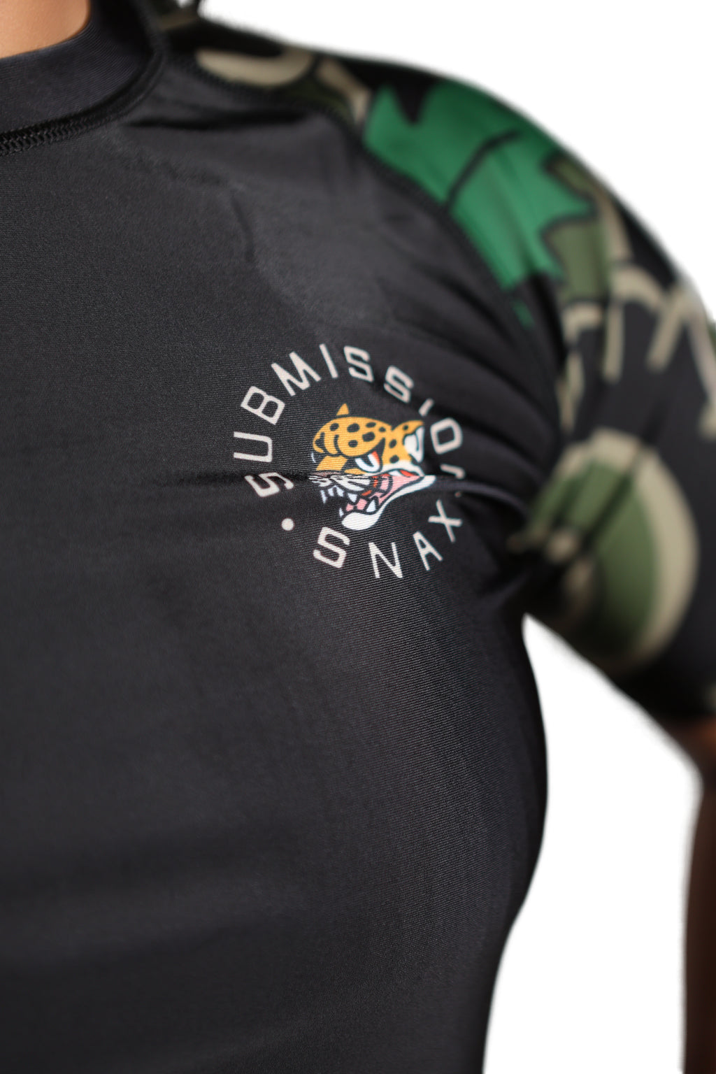 Brave Kimonos X Submission Snax  Jaguar Rash Guard short sleeve