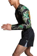 Brave Kimonos X Submission Snax  Jaguar Rash Guard Long sleeve