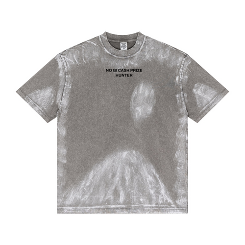 260GSM Unisex Painted Pigment-Wash T-shirt Medium Grey