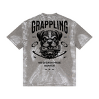 260GSM Unisex Painted Pigment-Wash T-shirt Medium Grey